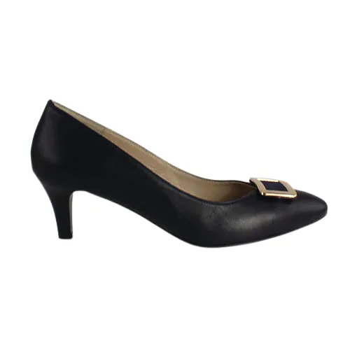 Emis Ladies Low Heeled Pumps -  8187 - Navy