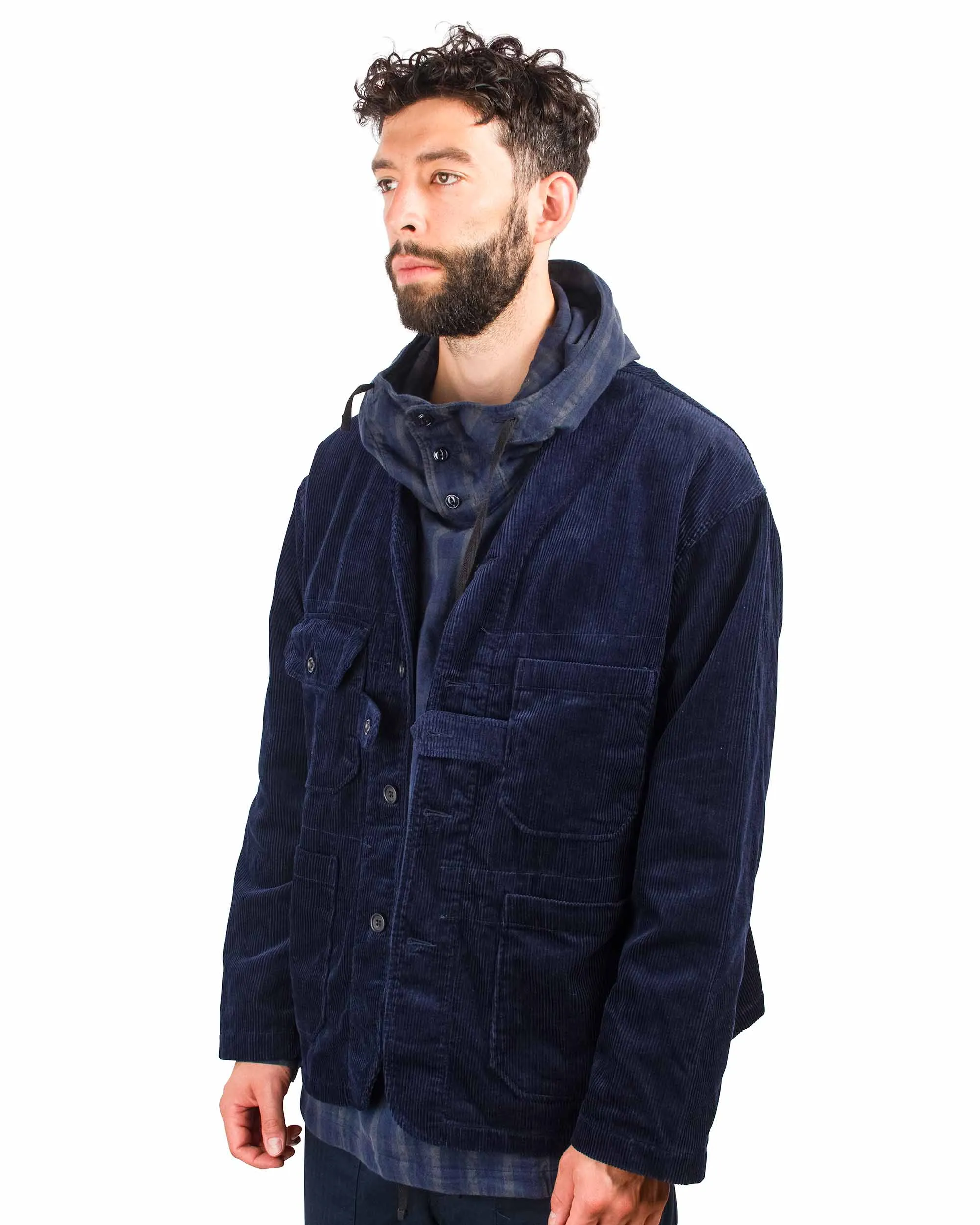 Engineered Garments Cardigan Jacket Navy 8W Corduroy