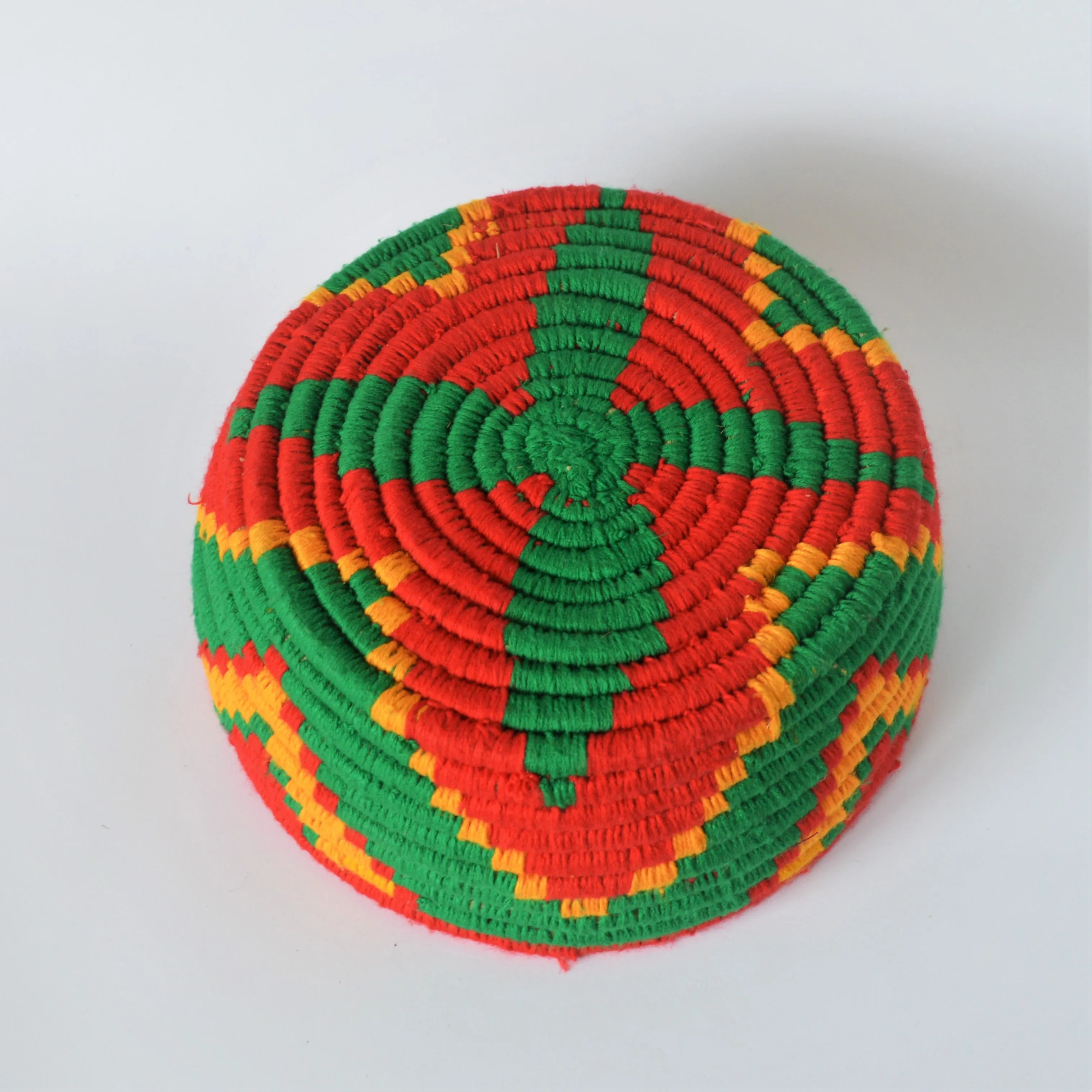 Ethnic  Egyptian wool palm fruit plate