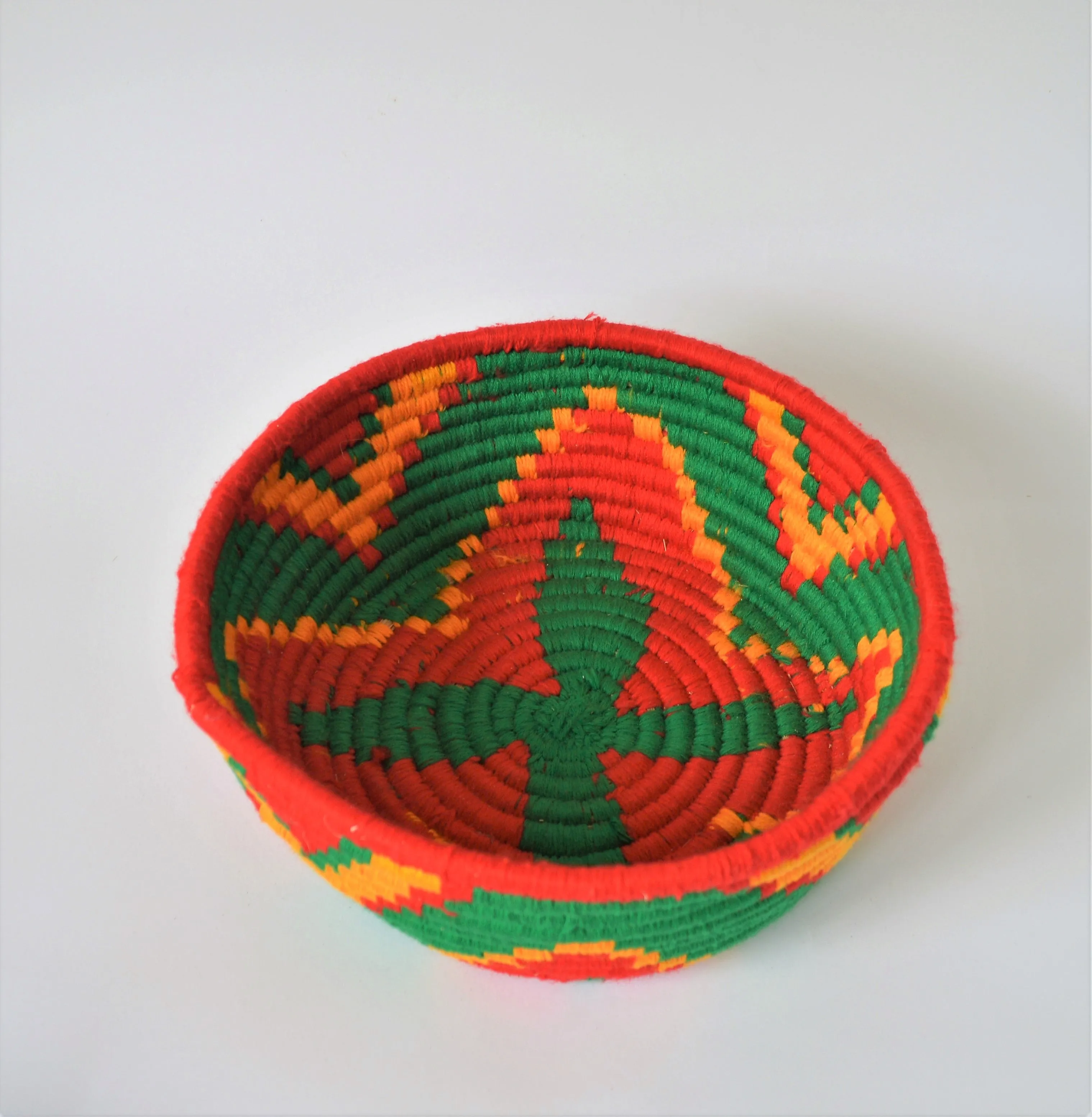 Ethnic  Egyptian wool palm fruit plate