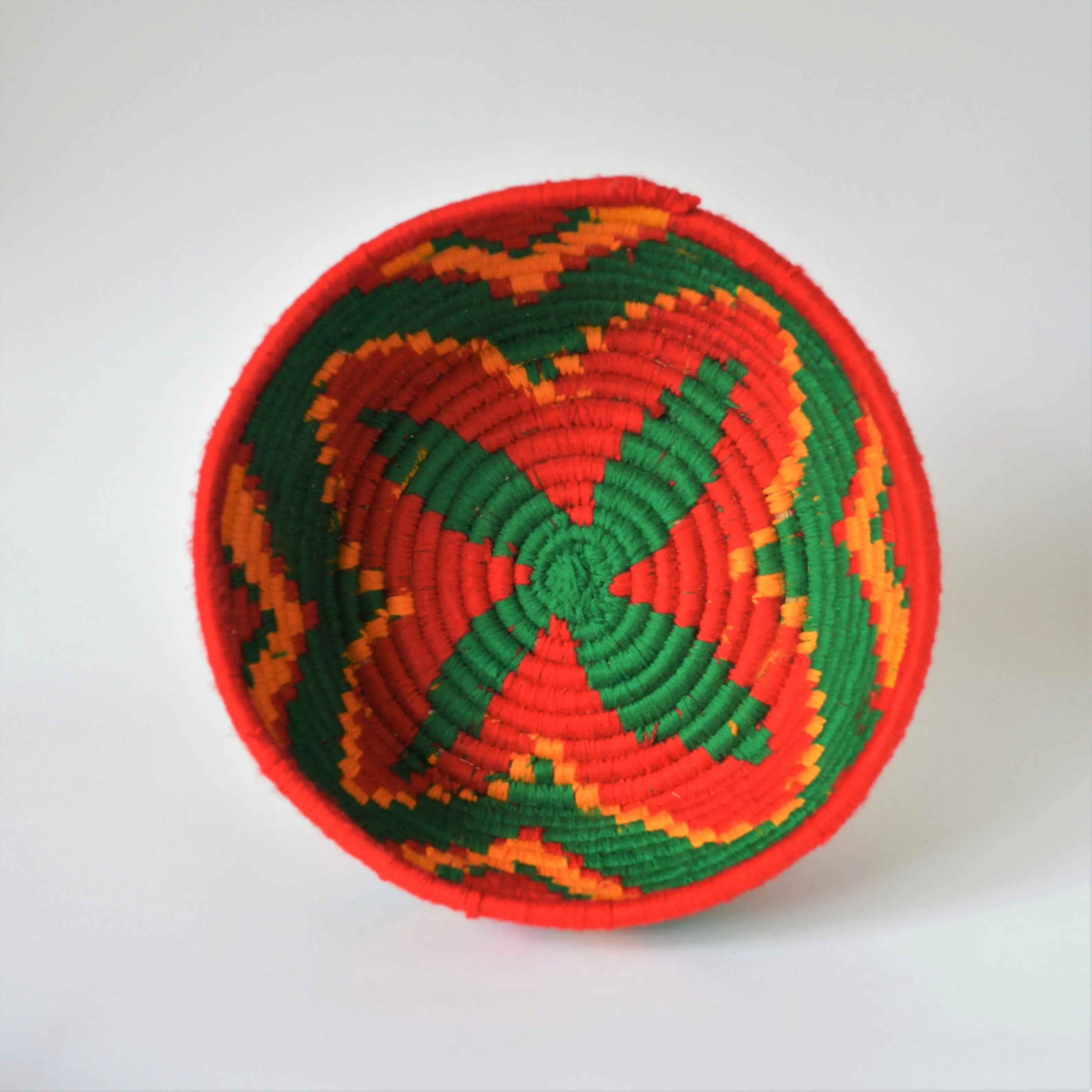 Ethnic  Egyptian wool palm fruit plate