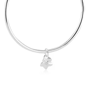 Forget-Me-Not Silver Charm Bangle