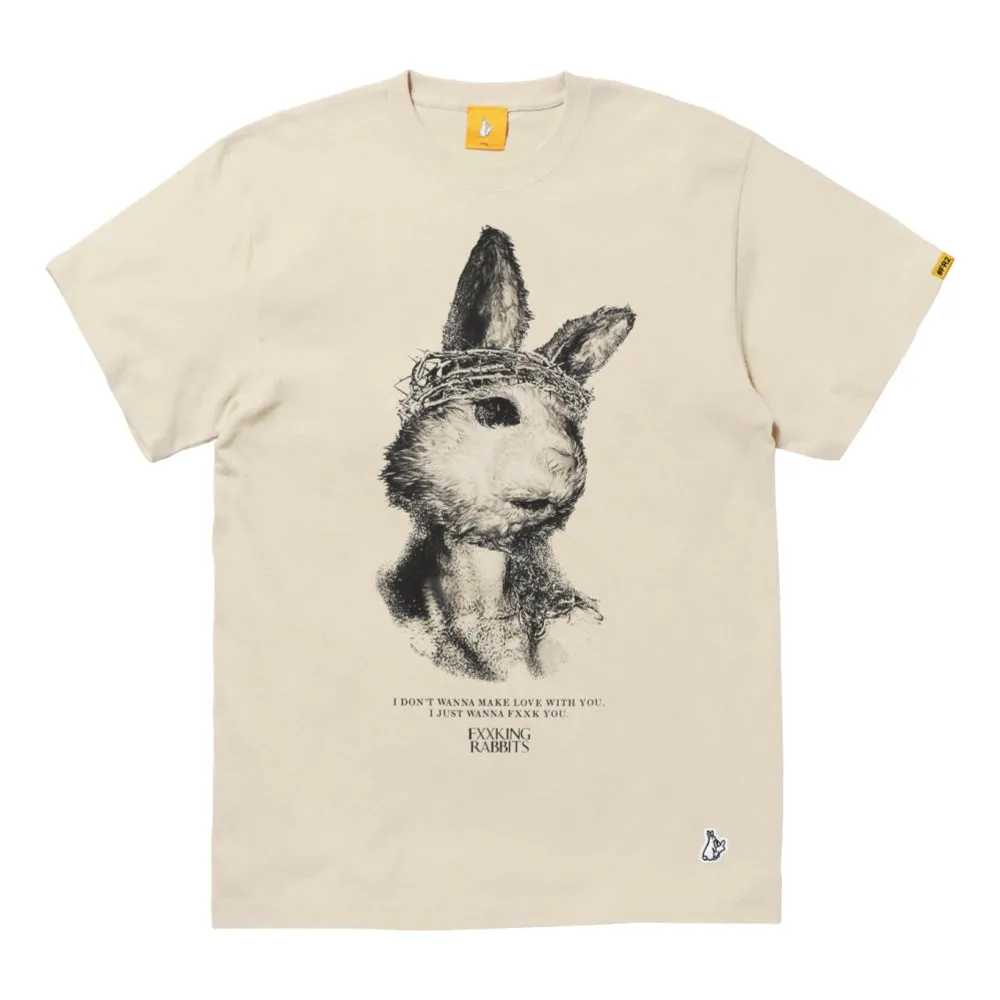 #FR2 RABBIT JESUS PIGMENT WASH T-SHIRT-IVORY