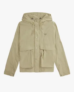 Fred Perry Cropped Parka - Warm Grey