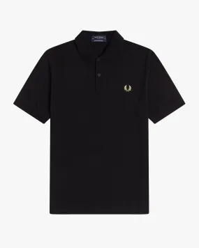 Fred Perry M3 Made In England Plain Polo Shirt - Black / Champagne