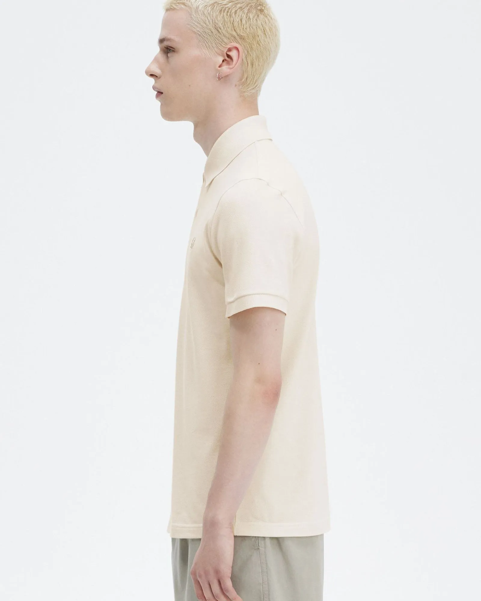 Fred Perry M3 Made In England Plain Polo Shirt - Ecru / Oatmeal