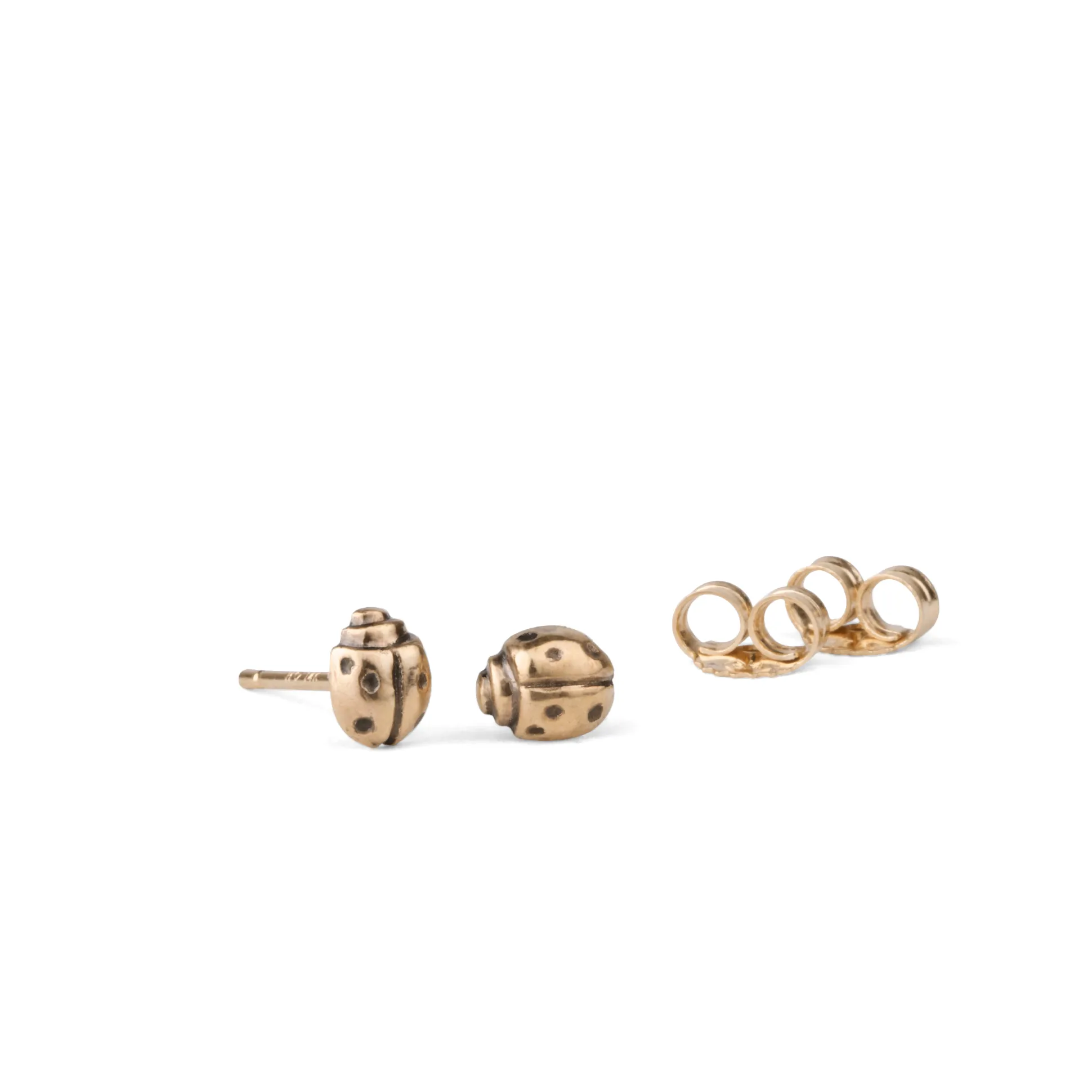 Gold Ladybug Studs