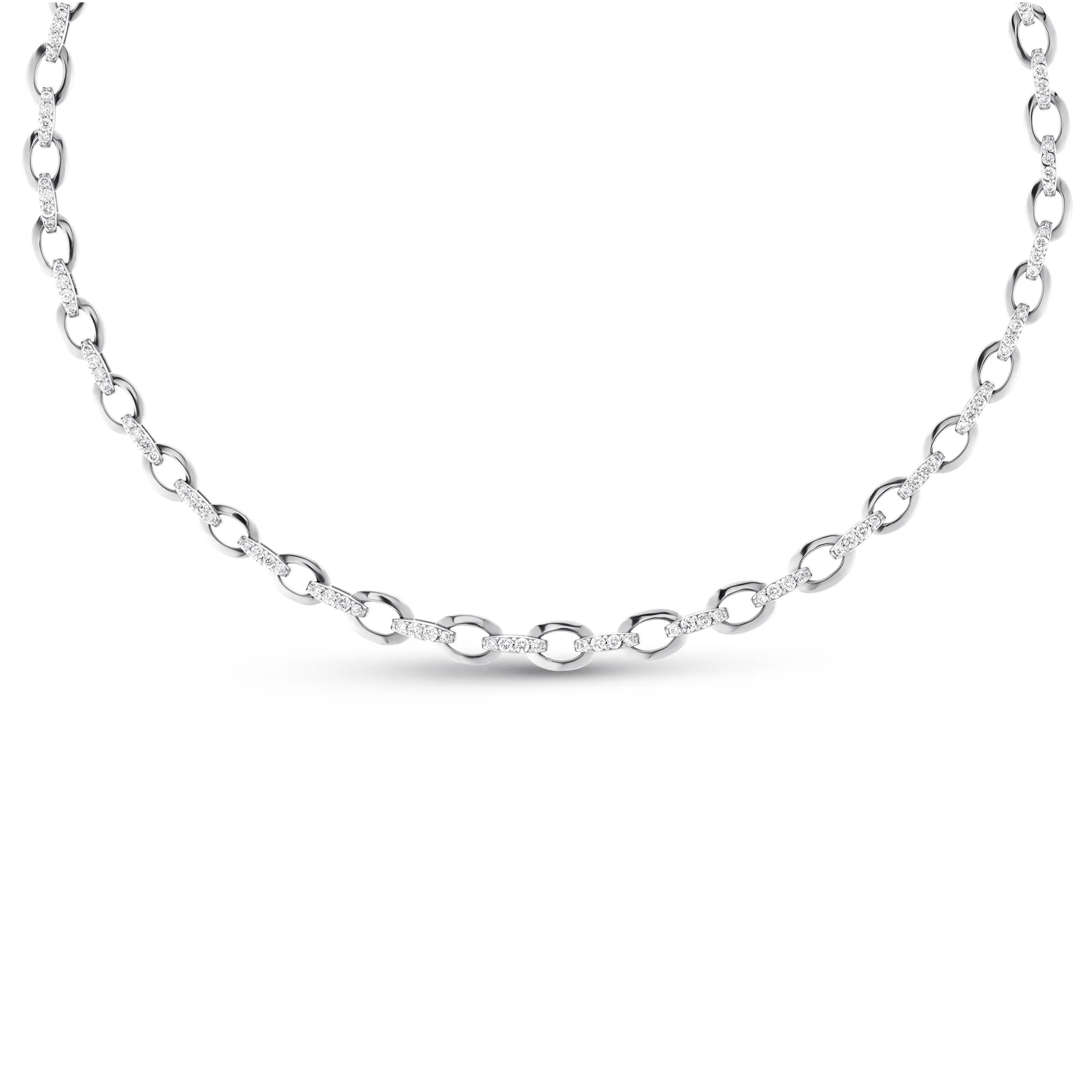 Graduated Oval Link Necklace