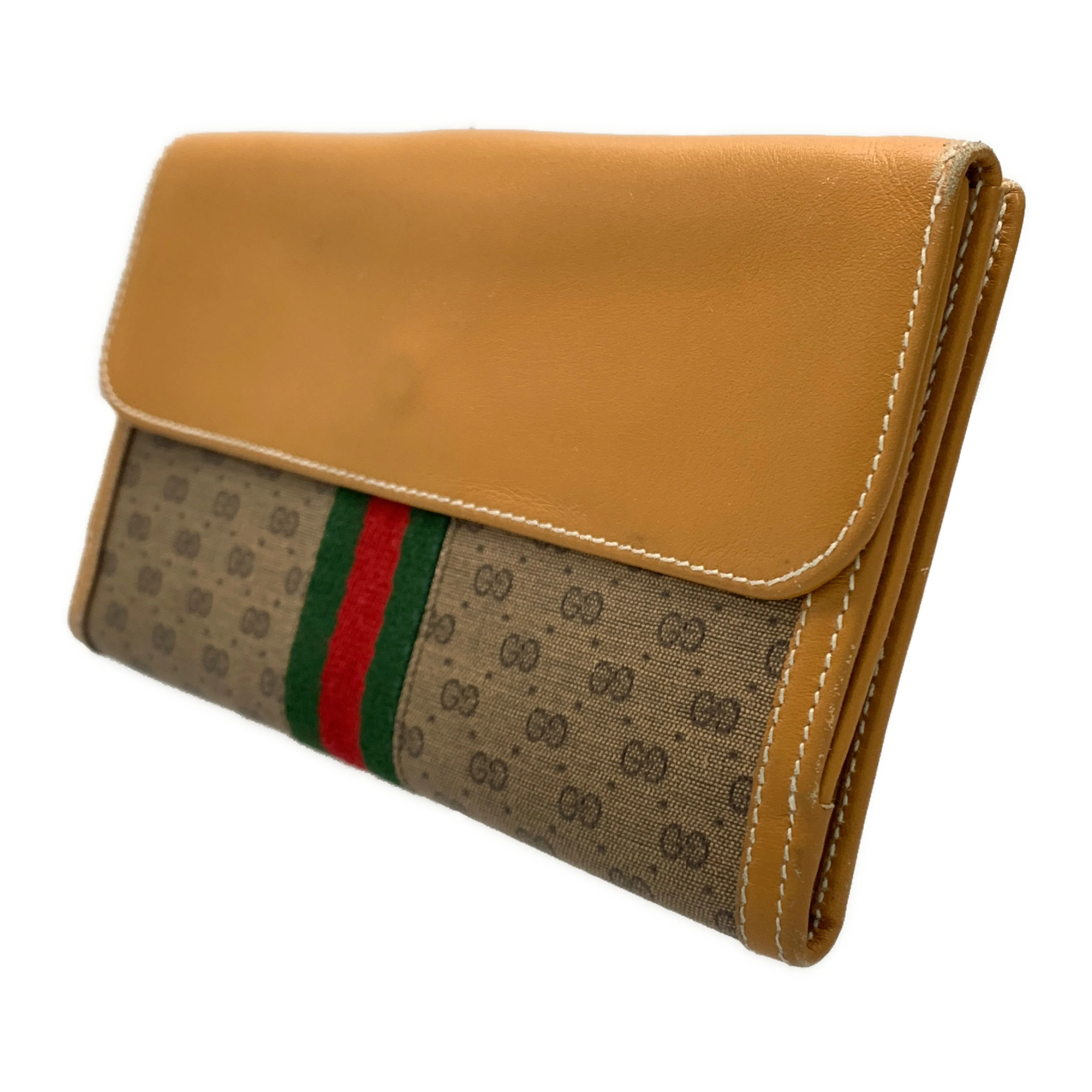 #GUCCI/Long Wallet/BRW/Leather