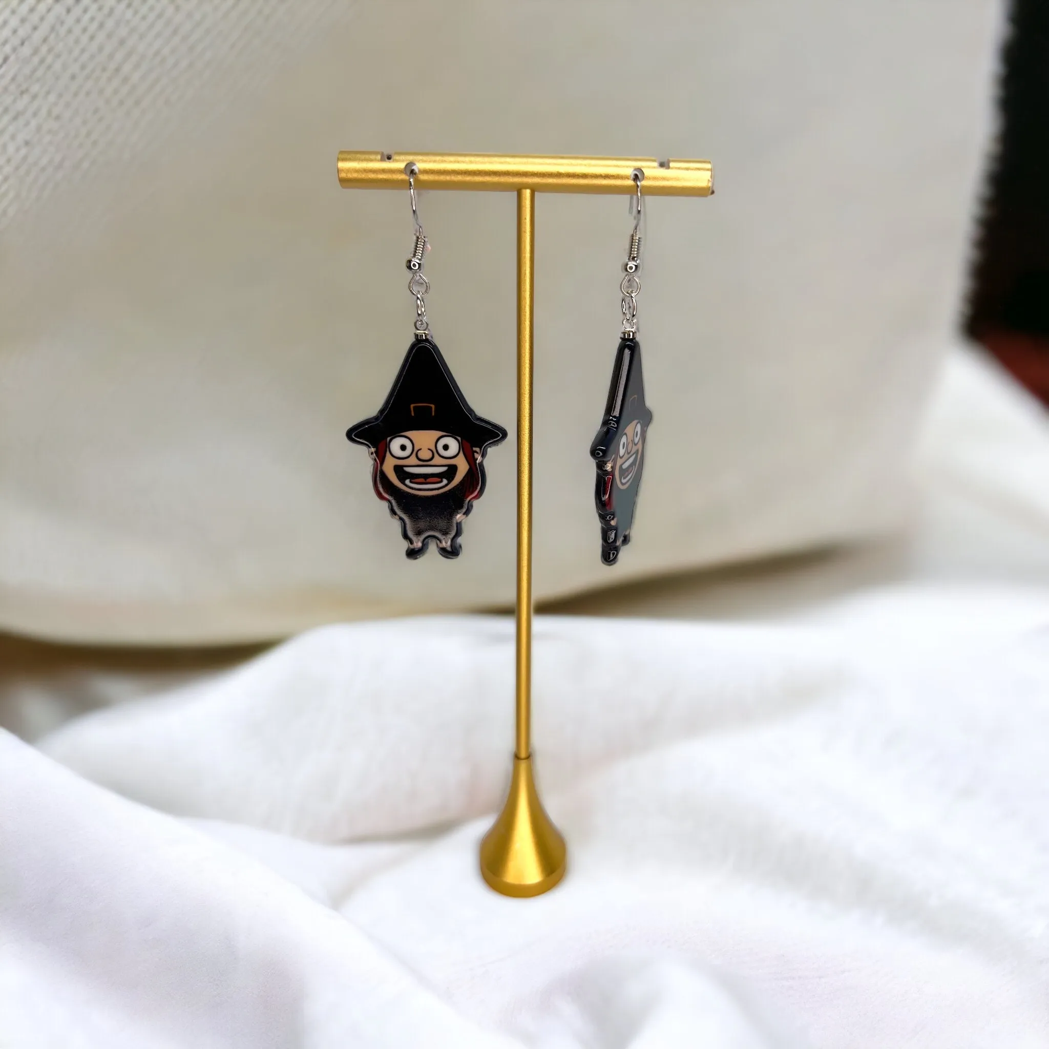 Halloween Earrings - Halloween Accessories, Witch Earrings, Not So Scary, Pumpkin Earrings, Scream Ghost