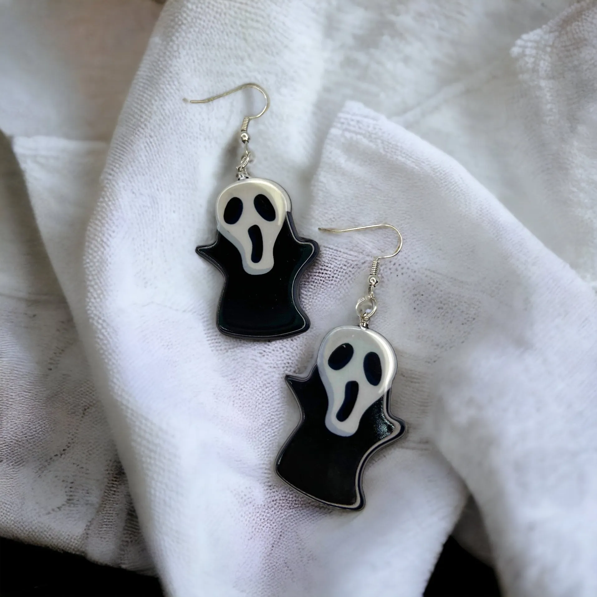 Halloween Earrings - Halloween Accessories, Witch Earrings, Not So Scary, Pumpkin Earrings, Scream Ghost