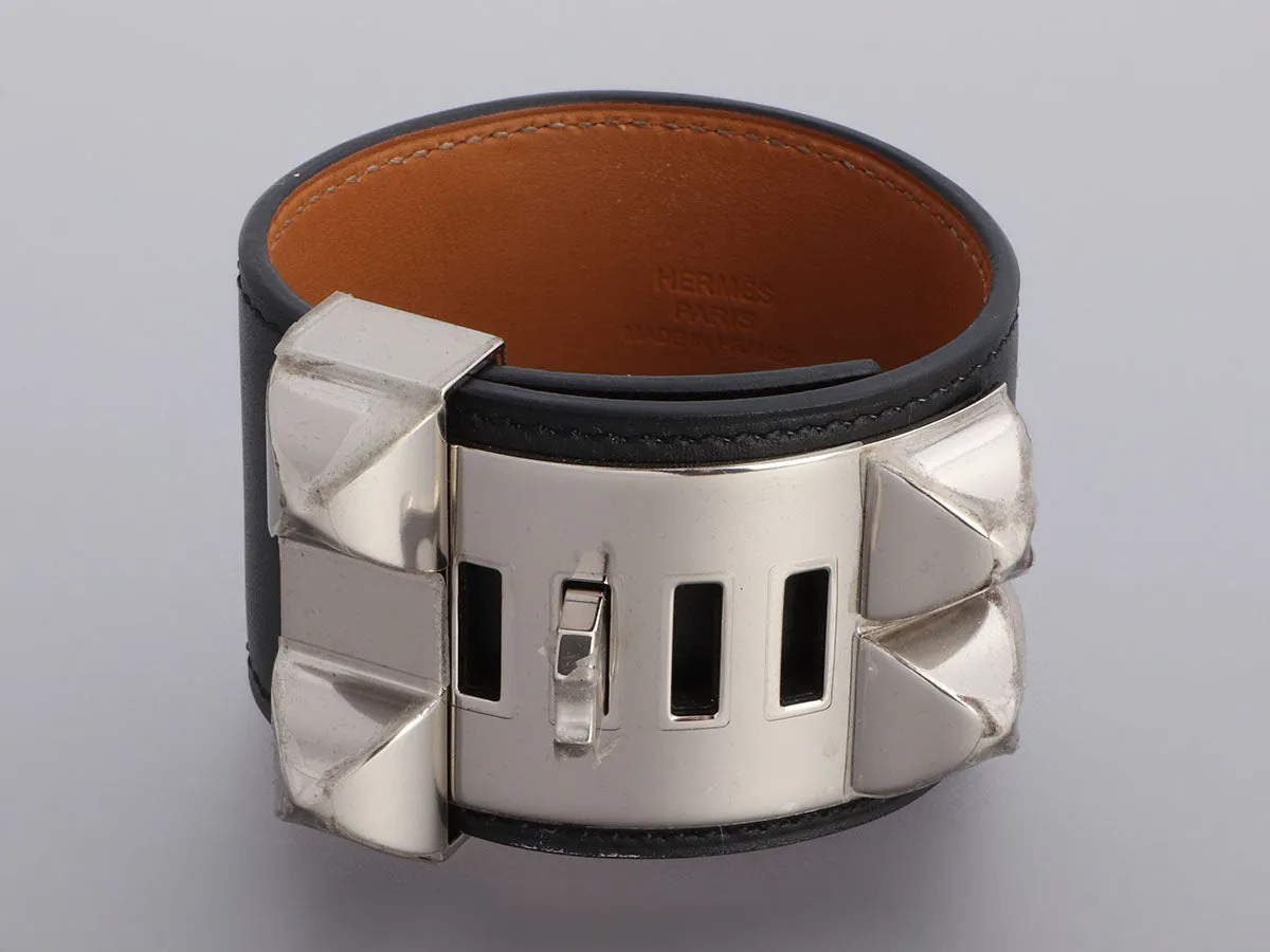 Hermès Black Swift Collier de Chien CDC Bracelet