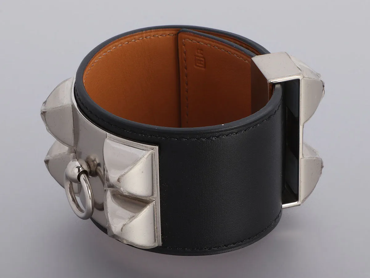 Hermès Black Swift Collier de Chien CDC Bracelet