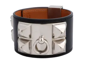 Hermès Black Swift Collier de Chien CDC Bracelet