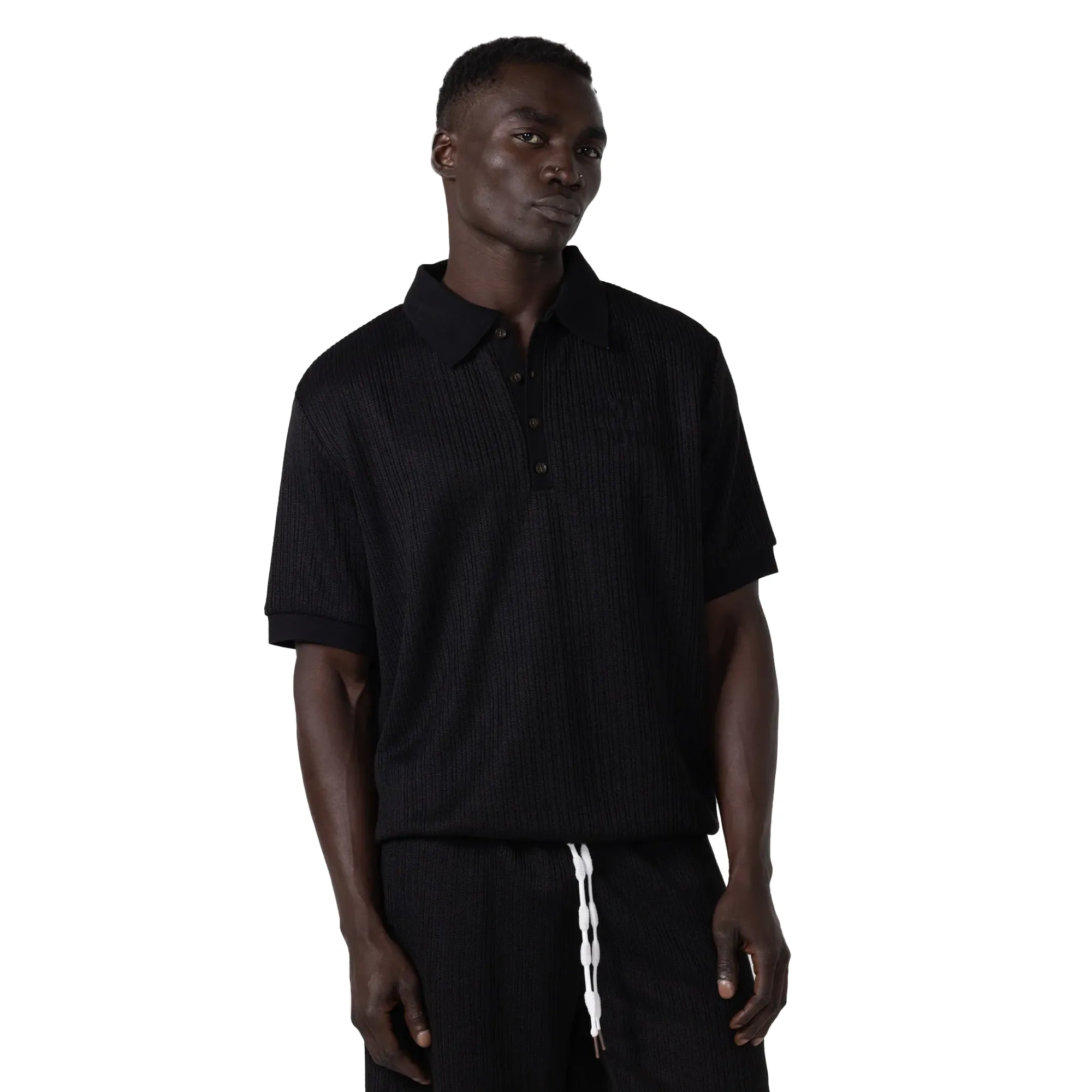 Honor The Gift Knit Polo Shirt Black