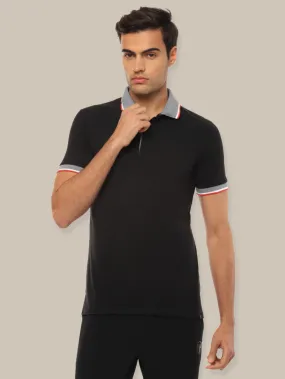 Hummel Eunike Men Black Tshirt B2B Polo