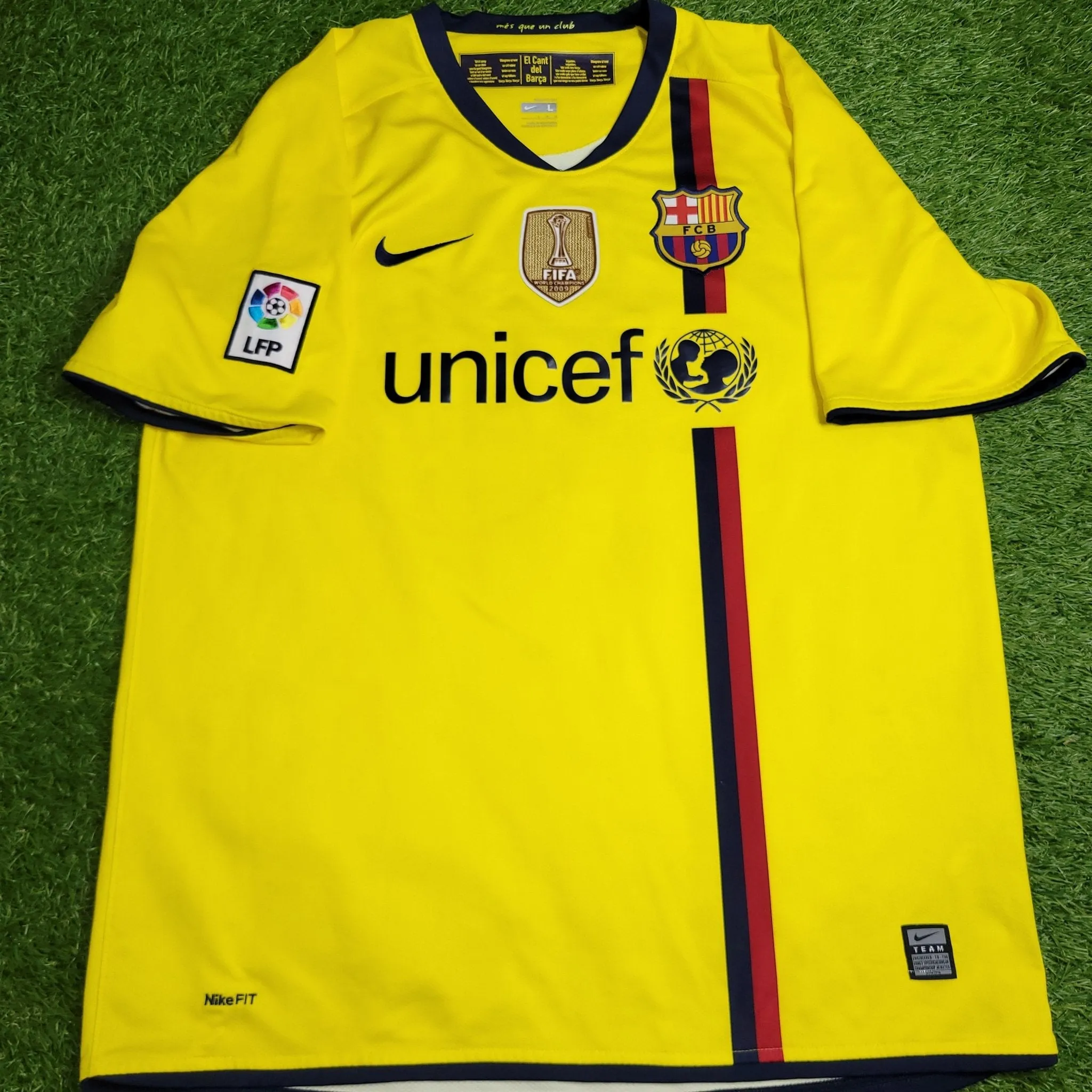 Ibrahimovic Barcelona DEBUT SEASON 2009 2010 Soccer Third Jersey Shirt L SKU# 286787-760