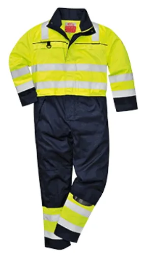 Inherent ARC Flame Retardant Hi Vis Overall Multi-Norm FRAS Coverall Portwest  FR60