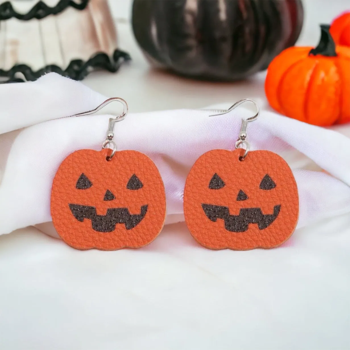 Jack-o-lantern Earrings - Halloween Earrings, Pumpkin Earrings, Halloween Jewelry, Cute Halloween Earrings, Pumpkin Earrings, Trick or Treat