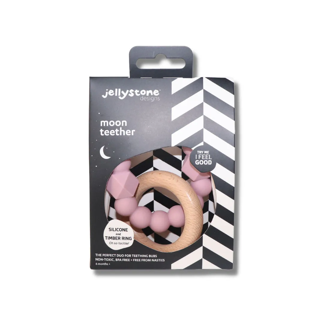 Jellystone Designs Moon Teether - Mauve