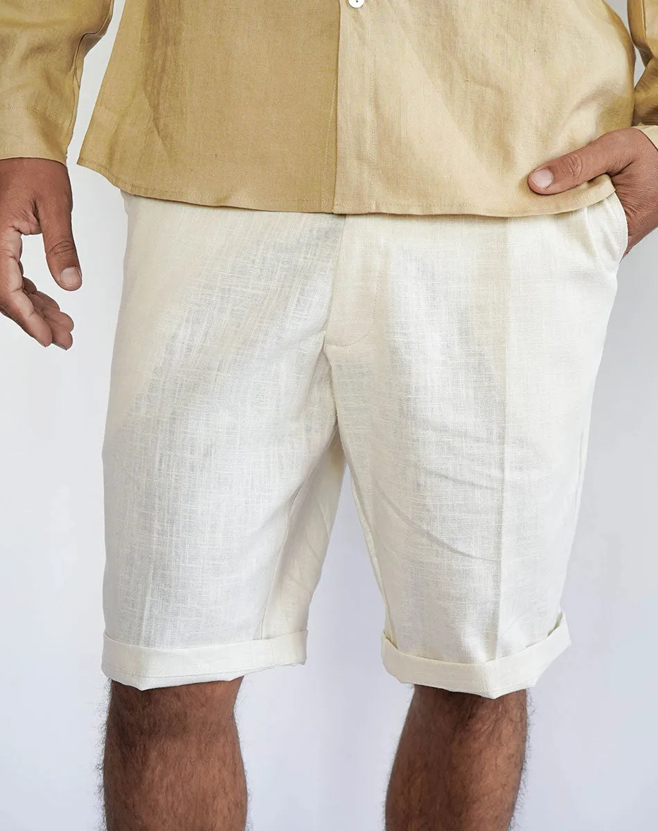 Keiko Linen Shorts light beige - Men