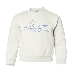 Kids Monogrammed 'Lake Life' Crewneck Sweatshirt