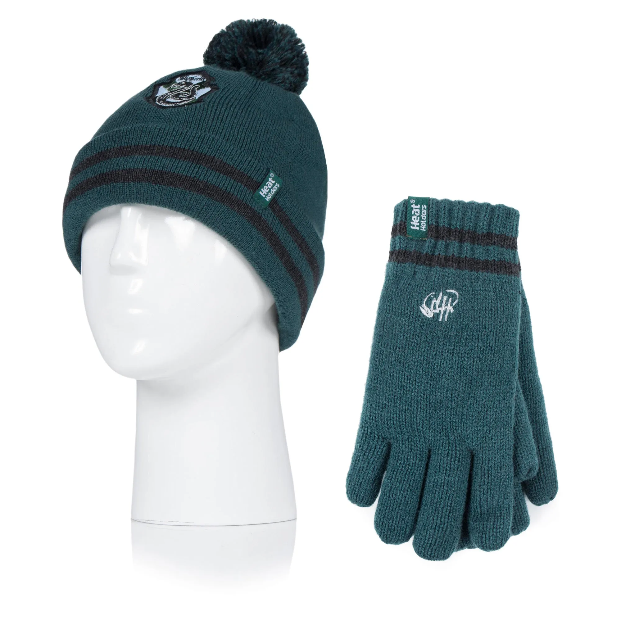 Kids Thermal Character Hat & Gloves - Harry Potter Slytherin