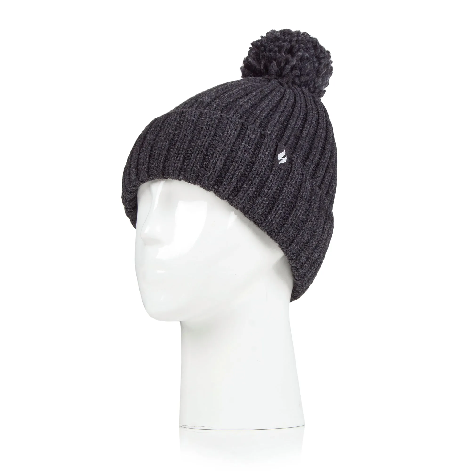 Ladies Arden Pom Pom Hat - Charcoal