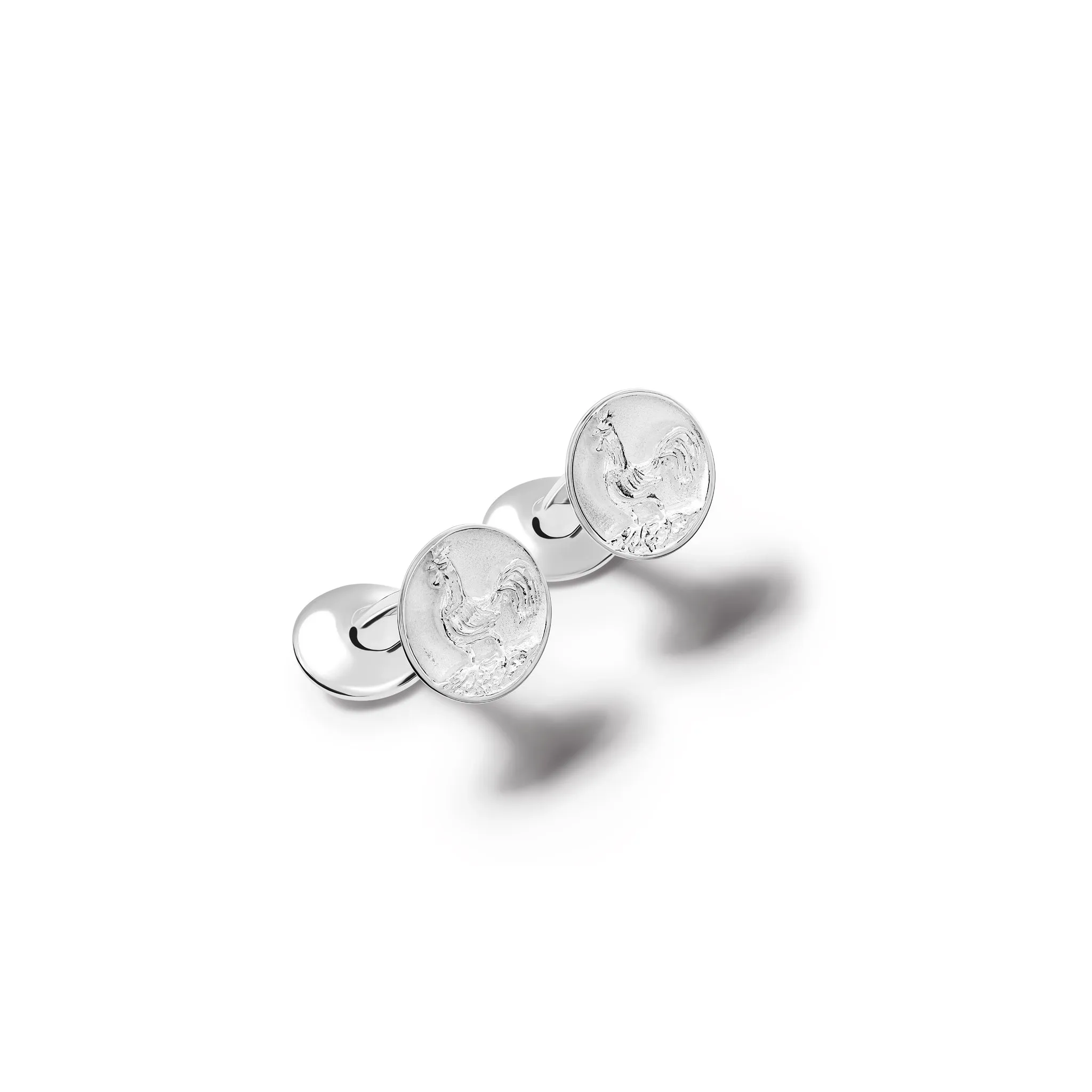 Le Coq Gaulois Single Ended Cufflinks Silver