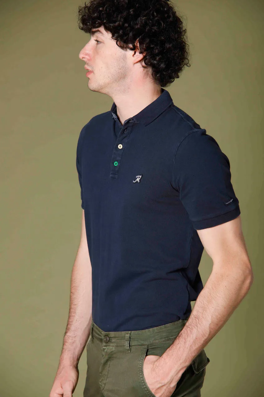 Leopardi polo uomo in piquet con dettagli sartoriali regular ①