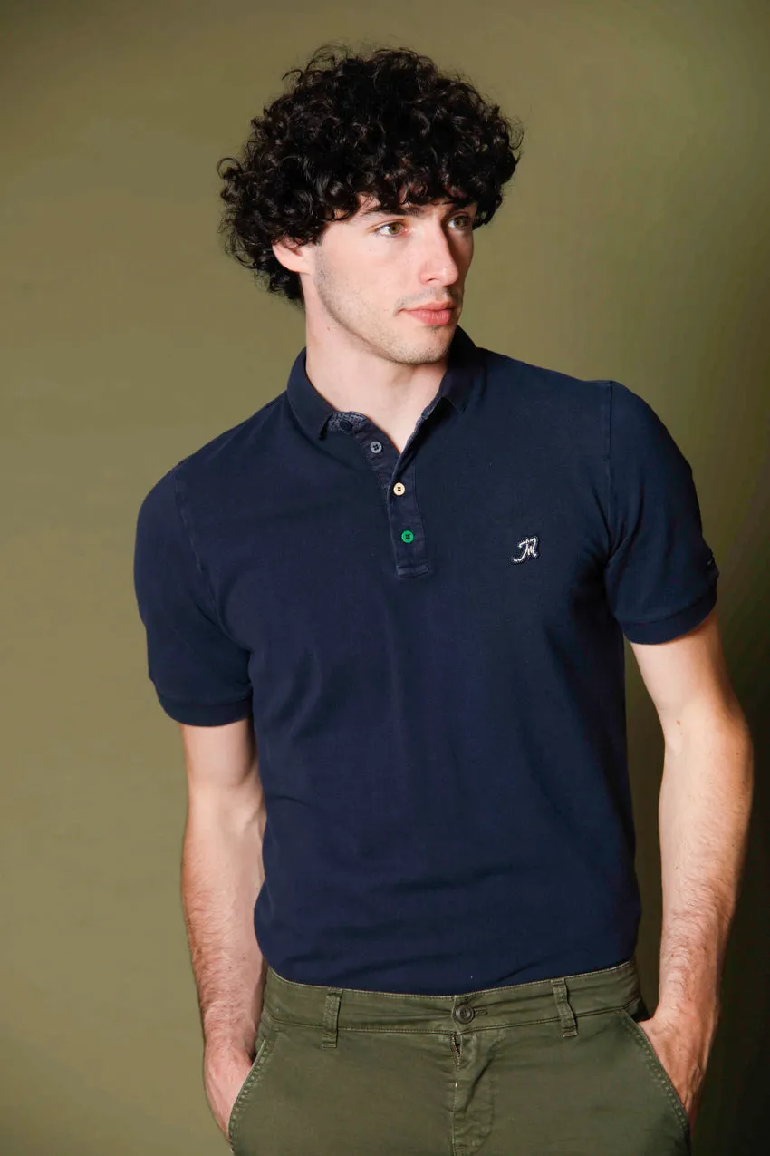 Leopardi polo uomo in piquet con dettagli sartoriali regular ①