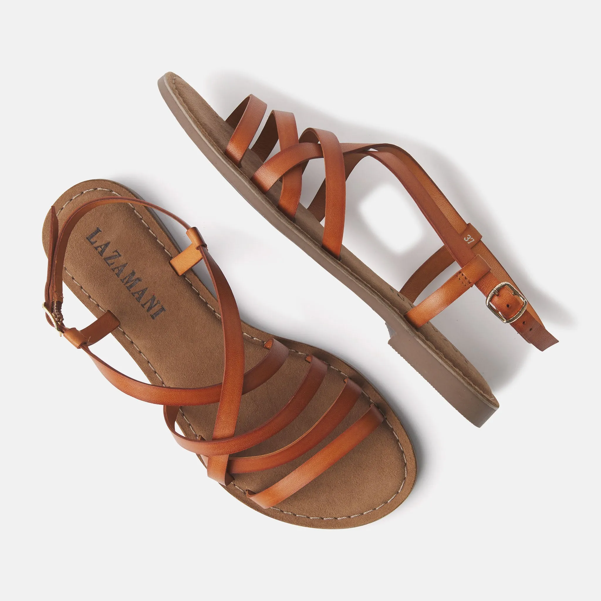 Lucy Leren Dames Sandalen Tan