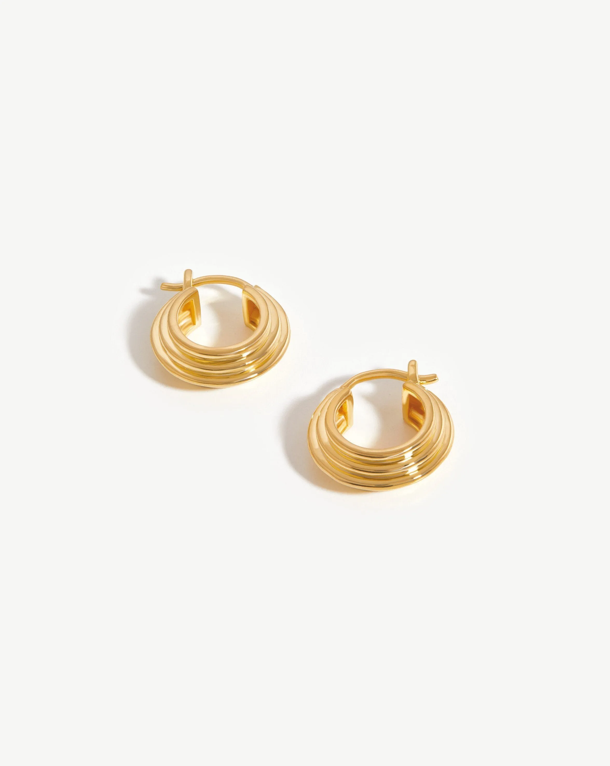 Lucy Williams Mini Ridge Hoop Earrings