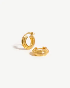 Lucy Williams Mini Ridge Hoop Earrings