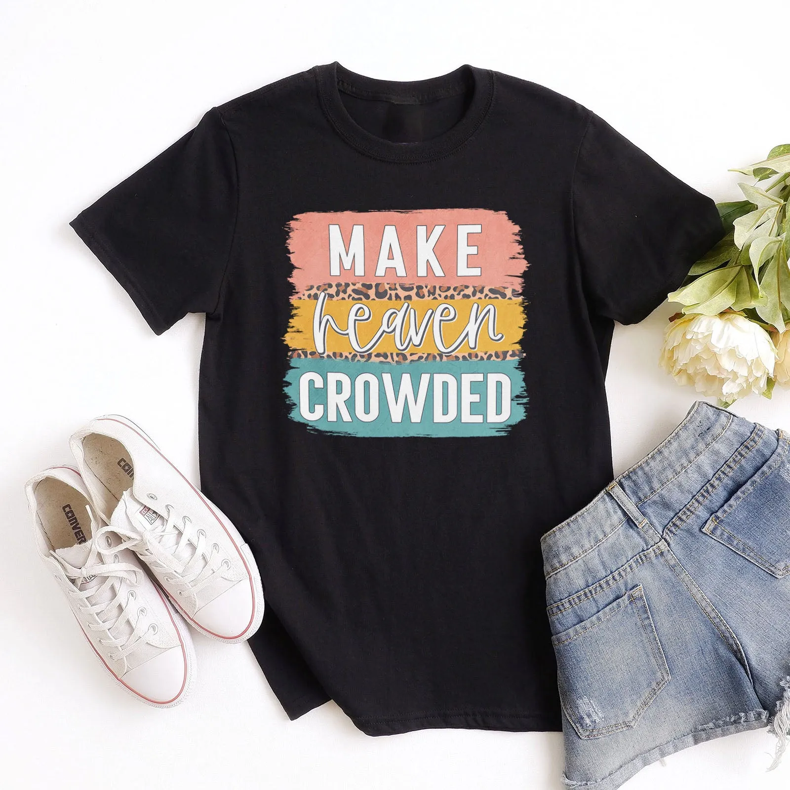 Make Heaven Crowded Brush Block Tee