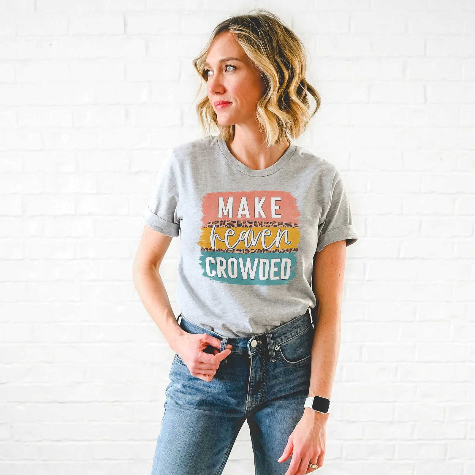 Make Heaven Crowded Brush Block Tee