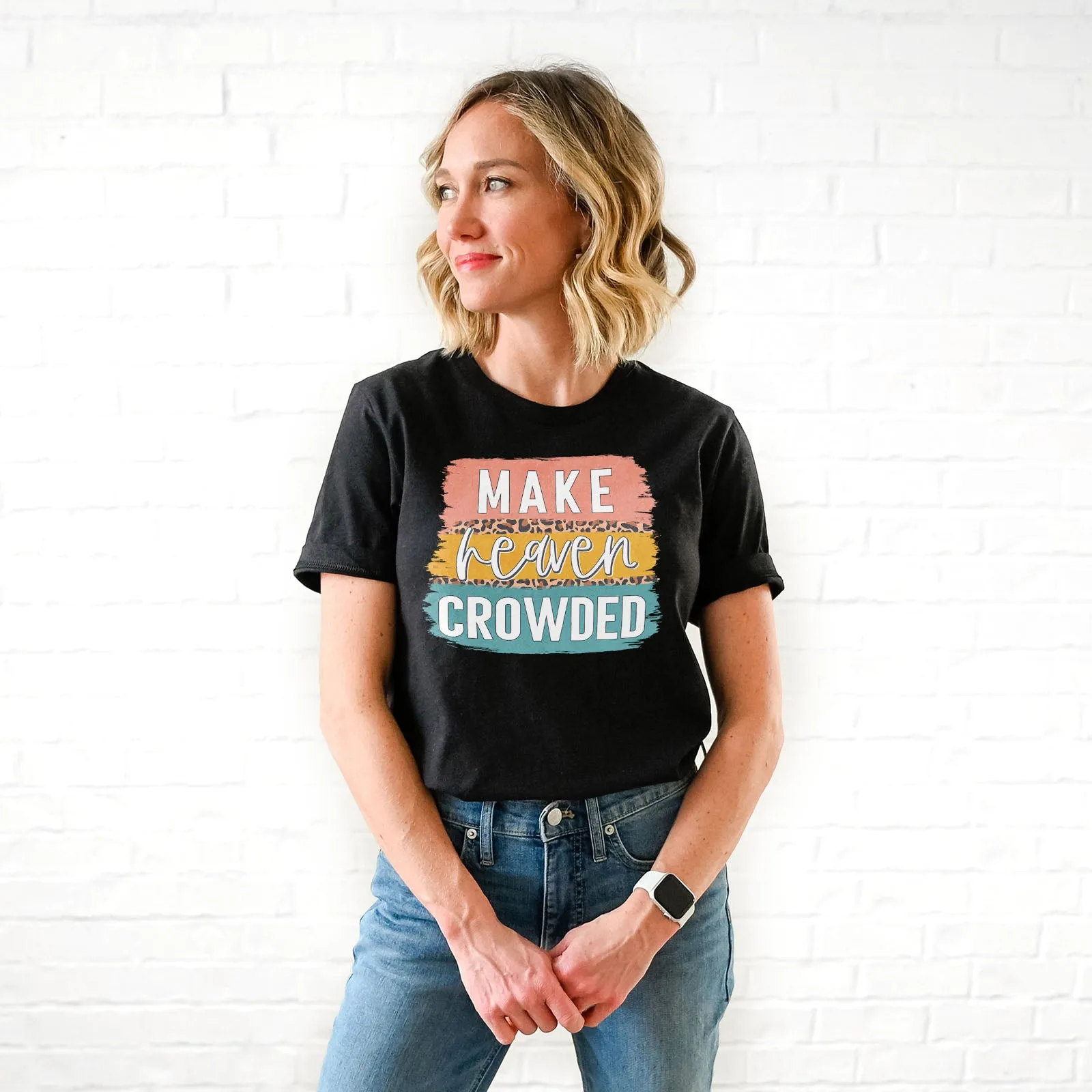 Make Heaven Crowded Brush Block Tee