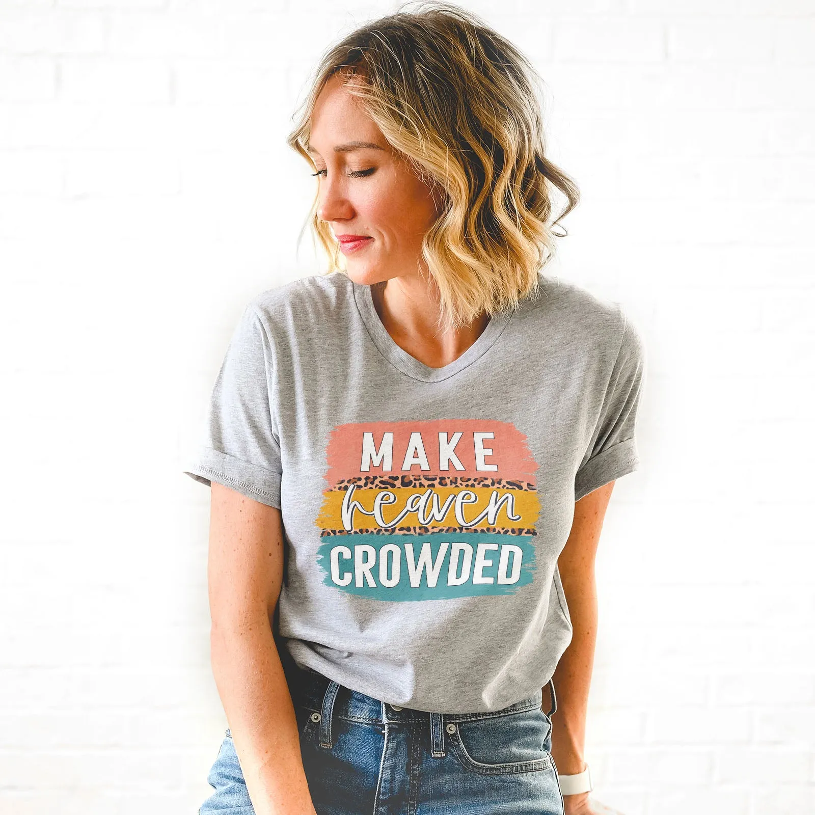 Make Heaven Crowded Brush Block Tee