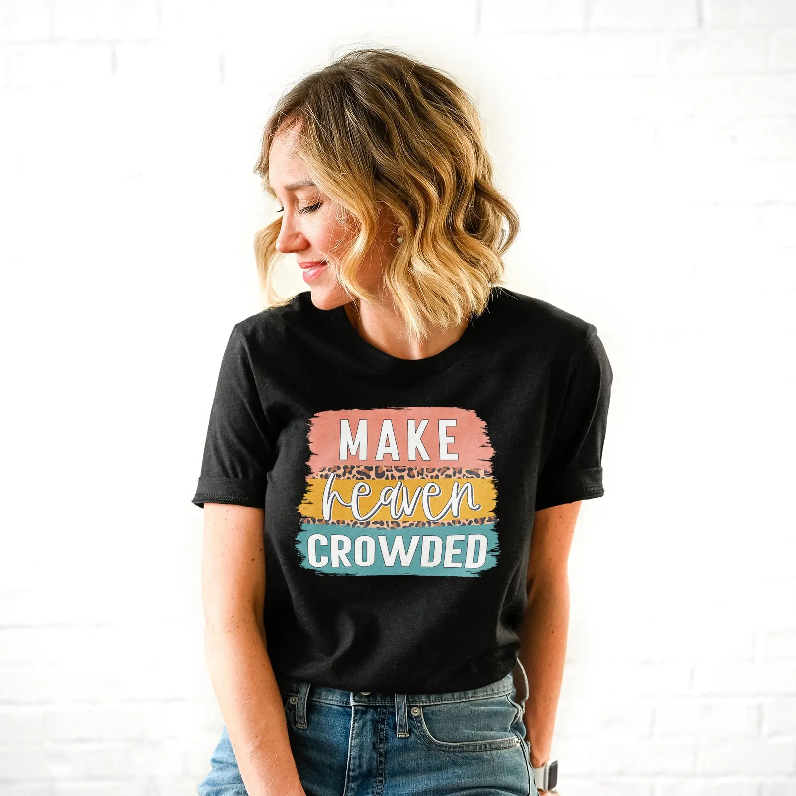 Make Heaven Crowded Brush Block Tee