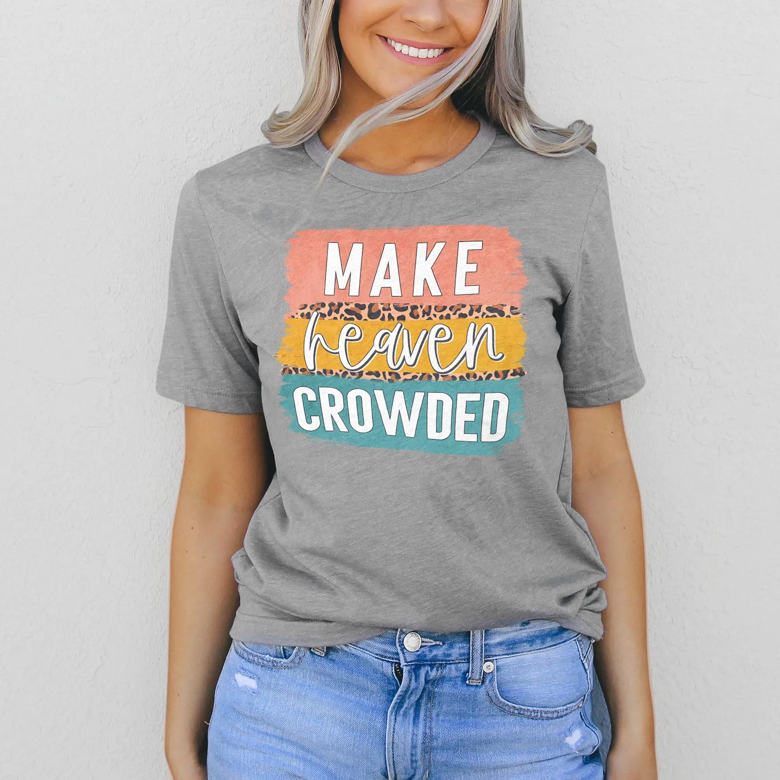 Make Heaven Crowded Brush Block Tee