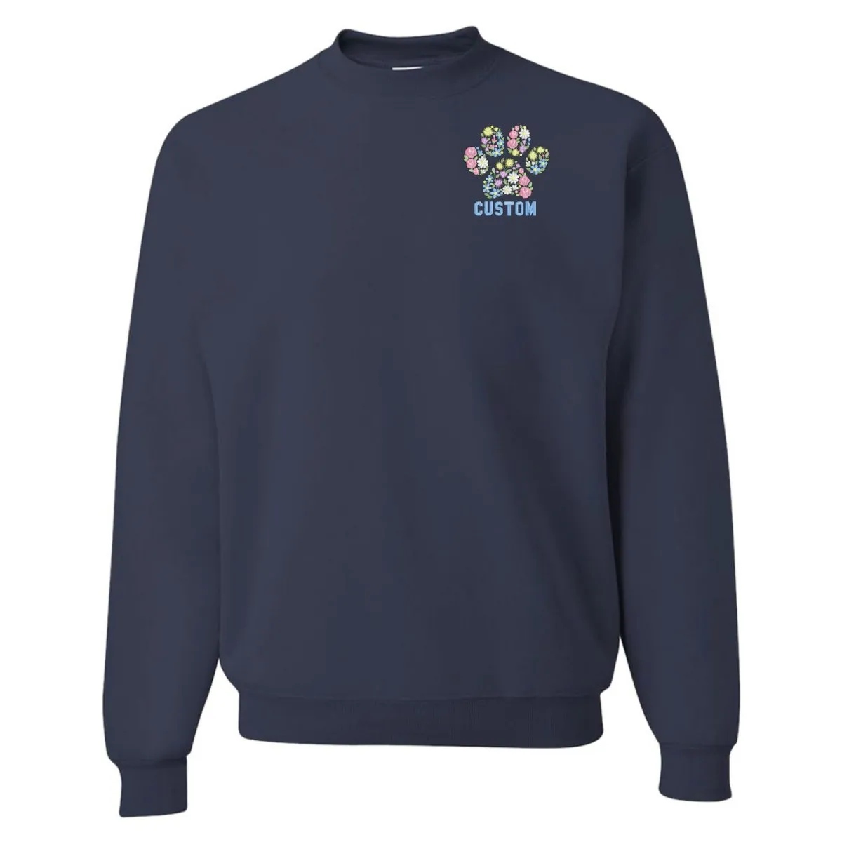 Make It Yours™ 'Floral Paw Print' Crewneck Sweatshirt