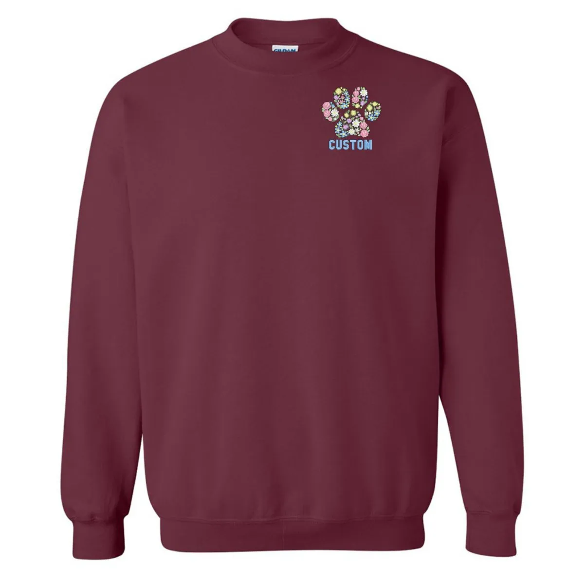 Make It Yours™ 'Floral Paw Print' Crewneck Sweatshirt