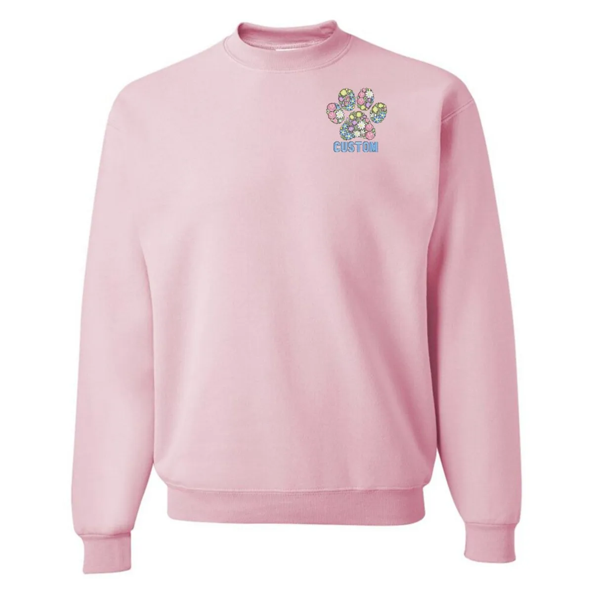 Make It Yours™ 'Floral Paw Print' Crewneck Sweatshirt