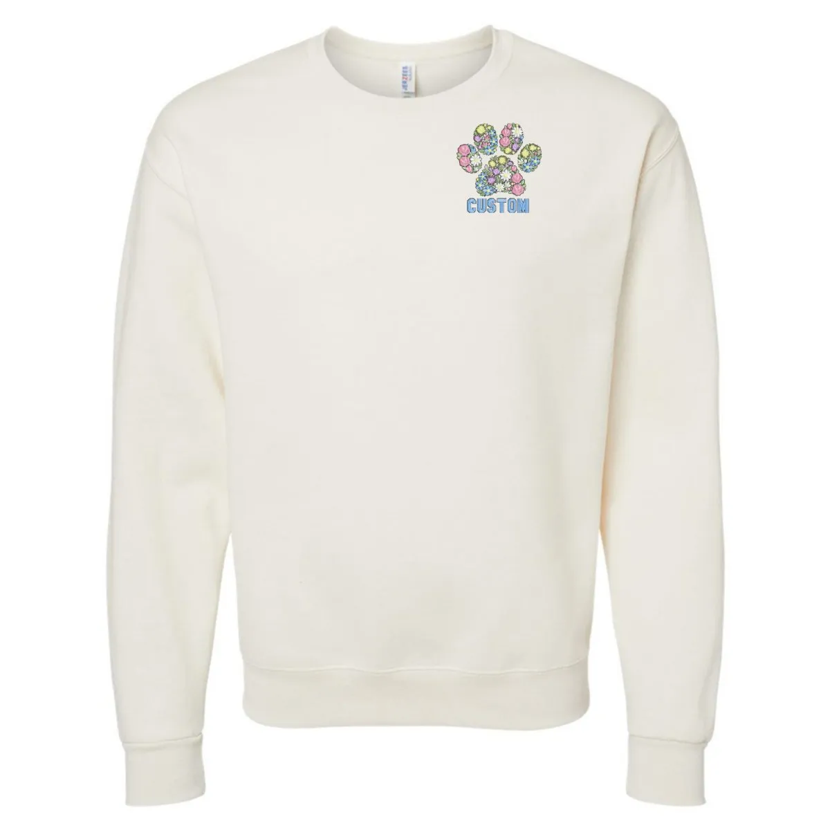 Make It Yours™ 'Floral Paw Print' Crewneck Sweatshirt