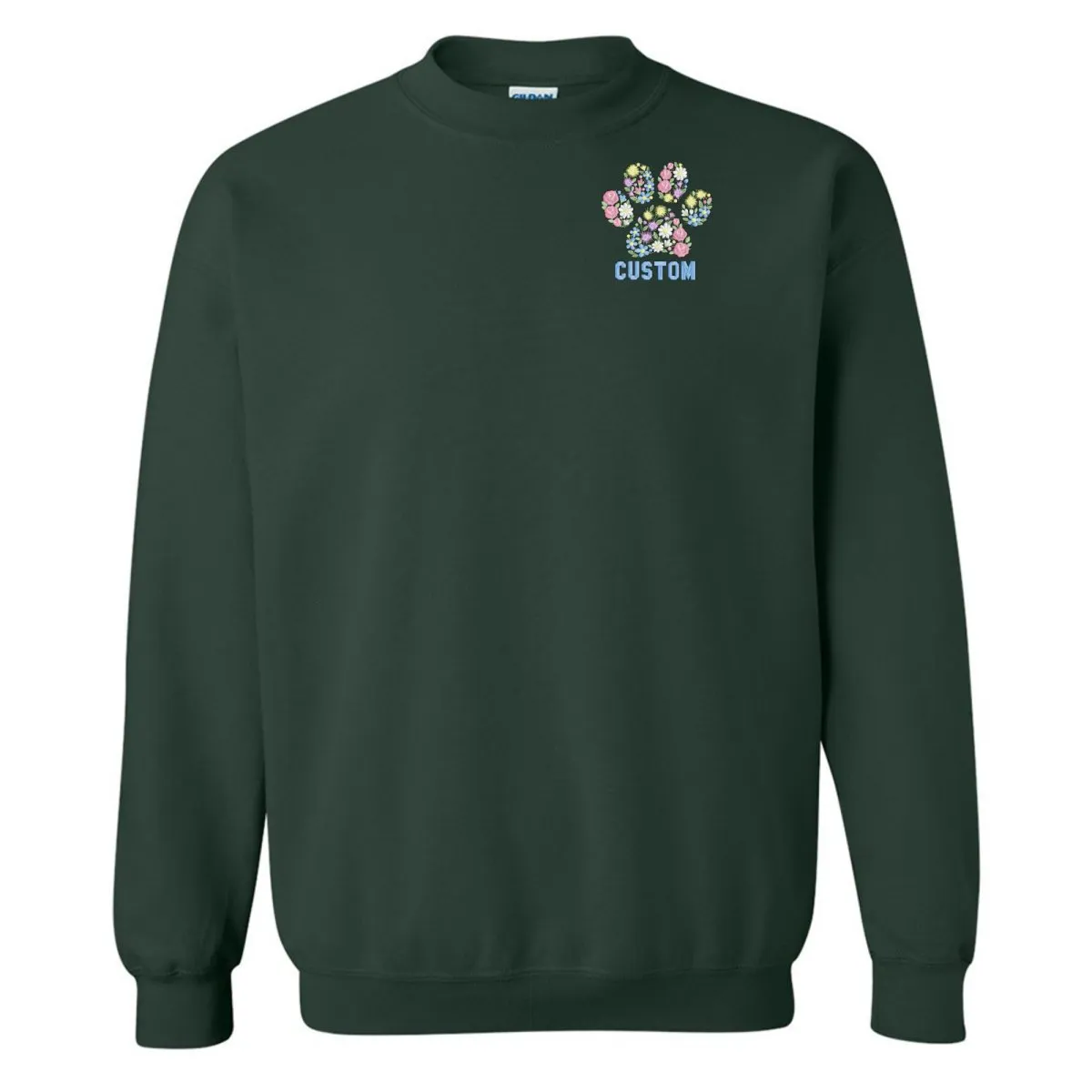 Make It Yours™ 'Floral Paw Print' Crewneck Sweatshirt