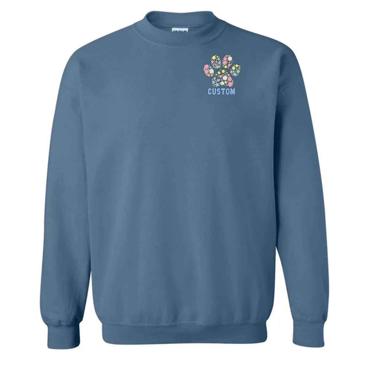 Make It Yours™ 'Floral Paw Print' Crewneck Sweatshirt