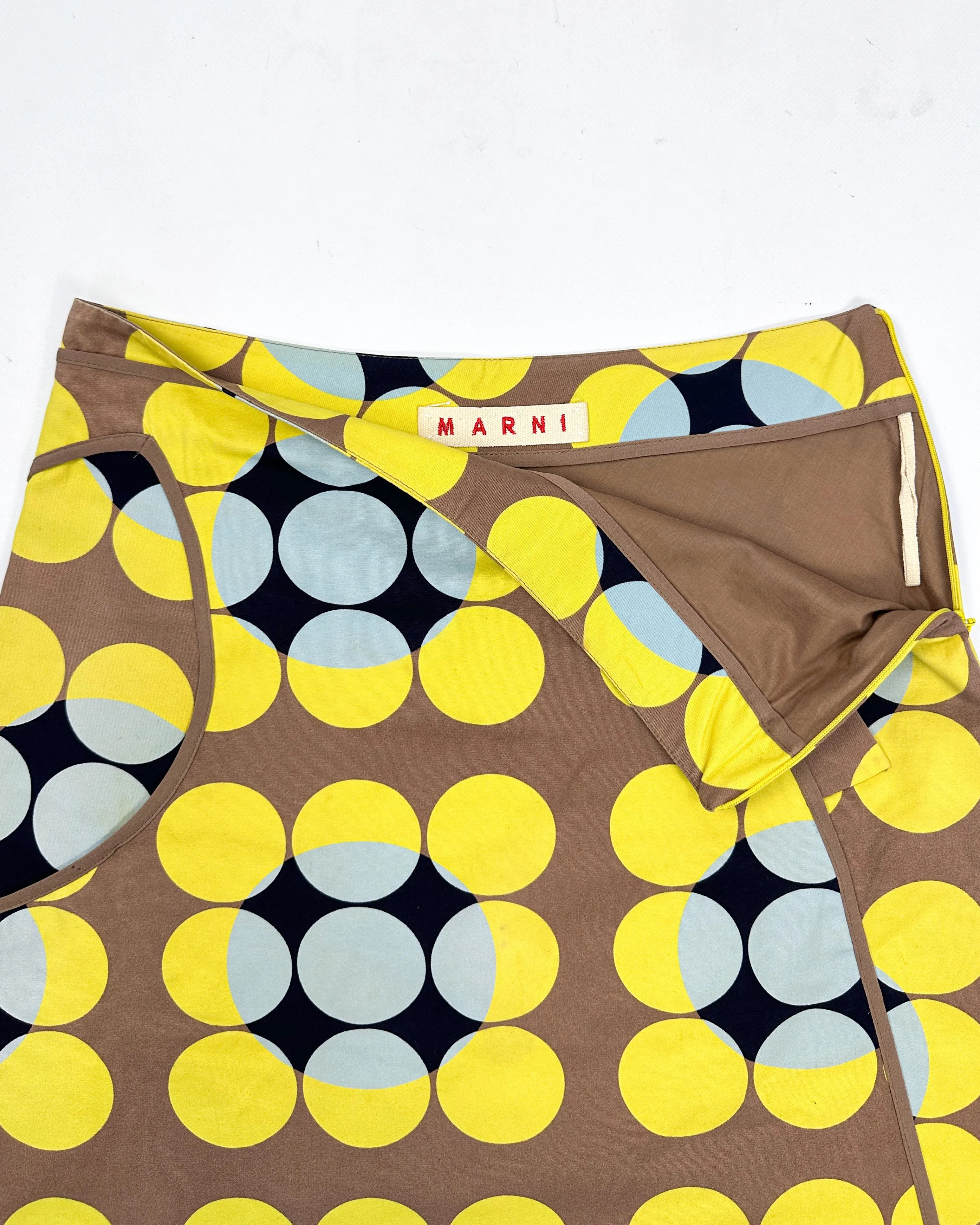 Marni Yellow Dots Pattern Skirt Fall 2003