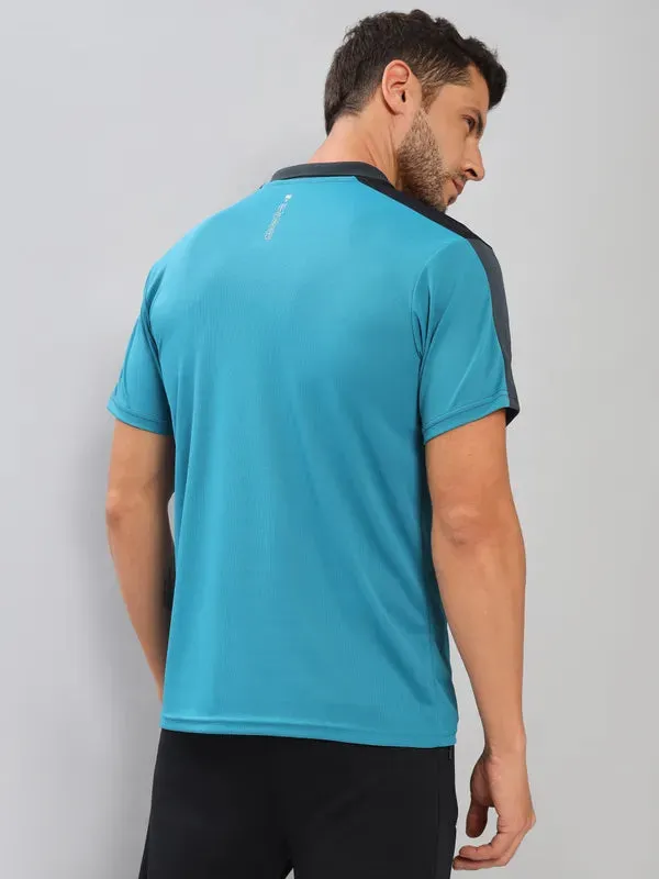 Men Colorblock Slim Fit Polo T-shirt with TECHNO COOL 