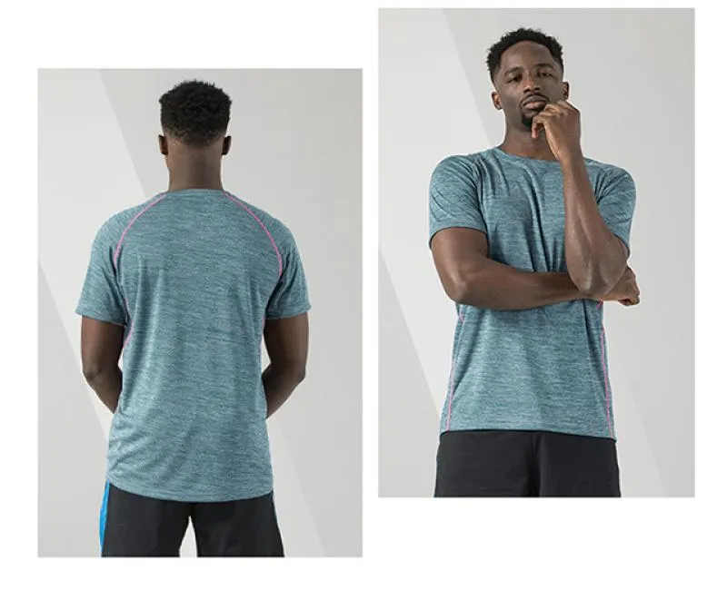 Men’s Active Cotton Crew Neck T Shirts | Athletic Running Gym Workout Tee Tops | 83425