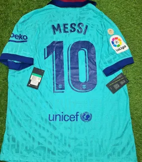 Messi Barcelona Player Issue Vaporknit 2019 2020 Third Green Jersey Shirt XL SKU# AR9343-310